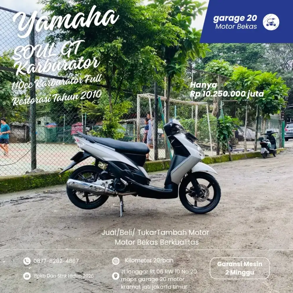 Yamaha Soul GT Karburator Full Restorasi Gress Tahun 2010 Pajak Hidup
