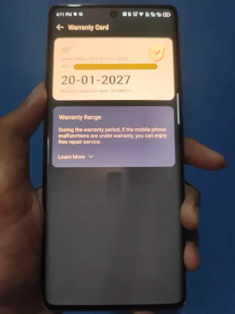 infinix hot 50 pro+ 8/256 fullset tanpa charger dreamy purple