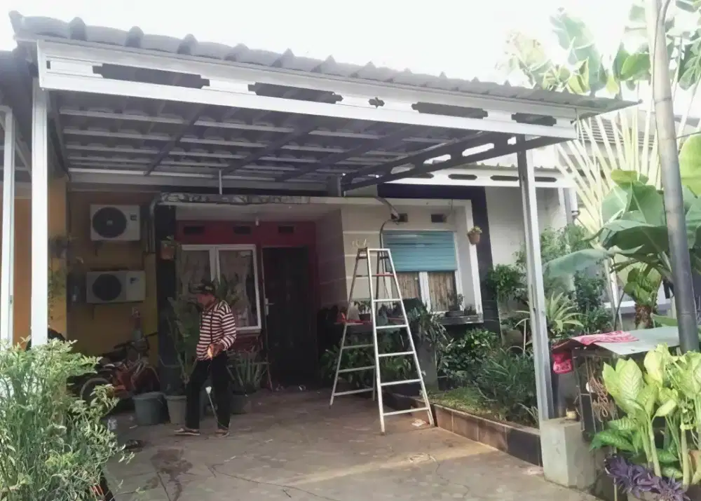 Pasang kanopi rangka baja ringan