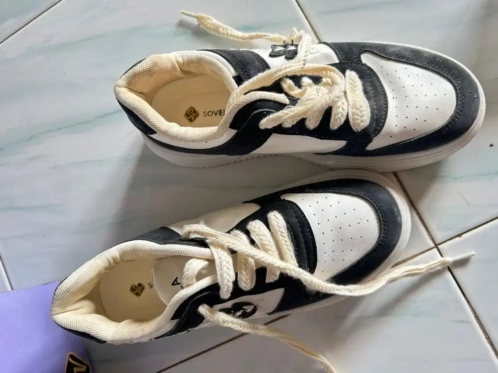 Sepatu sovella/sepatu hitam/sepatu wedges (nego)