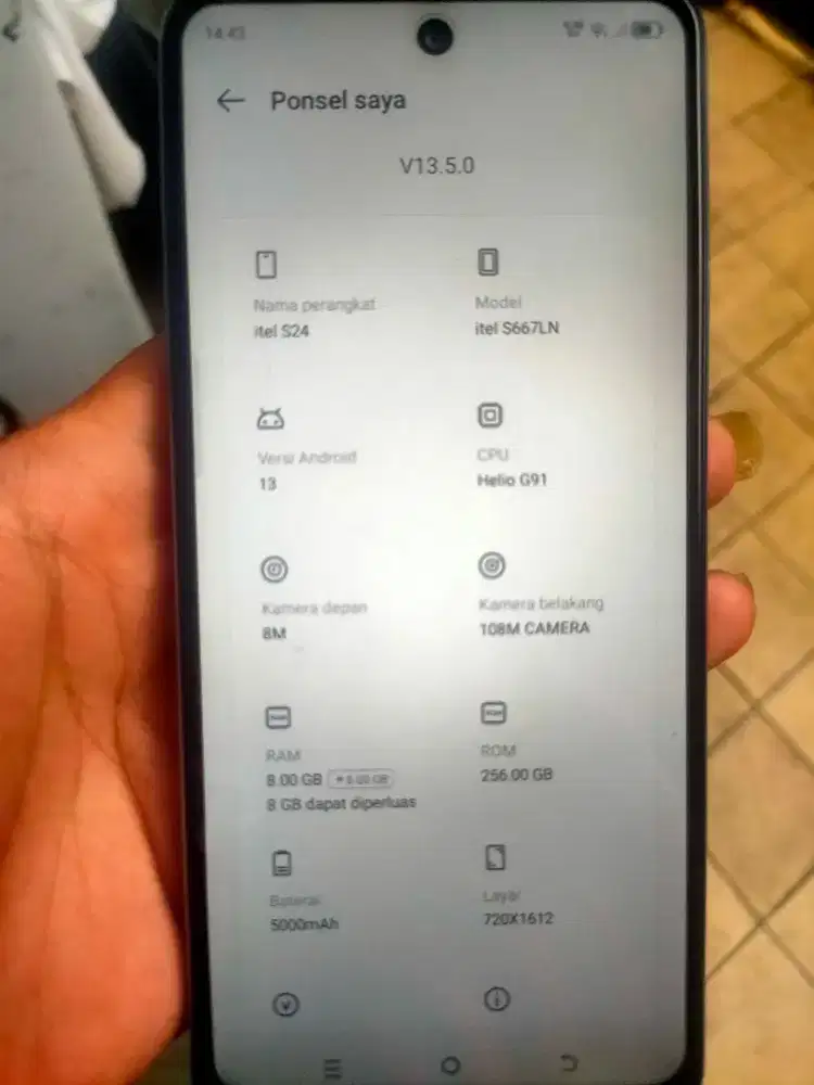 Itel s24 Hp luar ram 8/256