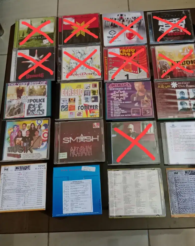 8 kaset CD Original bonus 3 kaset VCD