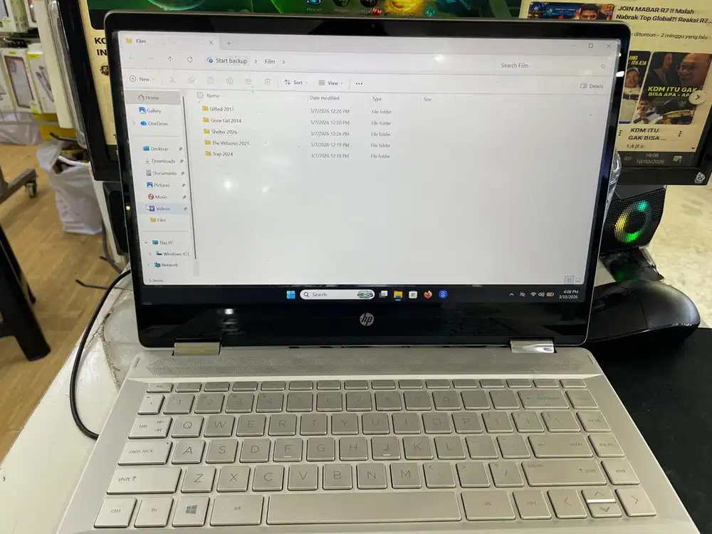 laptop hp x360 touchscreen ssd 256gb