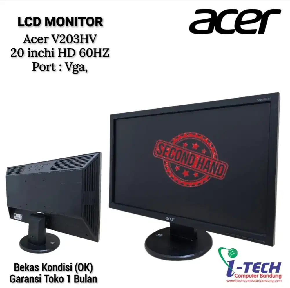 LED MONITOR 20 21 22 24 HD | FULL HD BEKAS KONDISI NORMAL