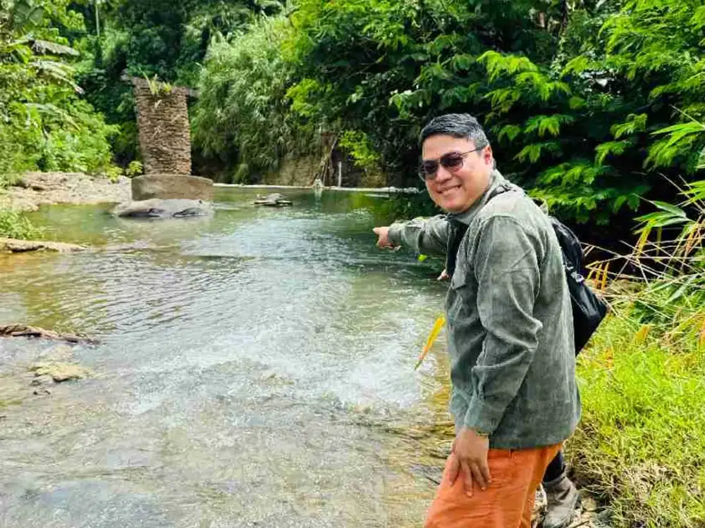 Tanah Siap Bangun Nempel Sungai Cocok untuk Vila akses mobil