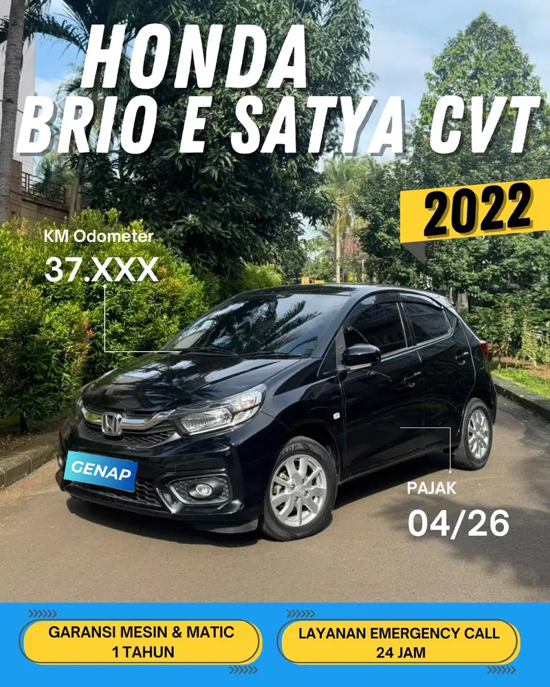 HONDA BRIO E SATYA 2022 MATIC GENAP
