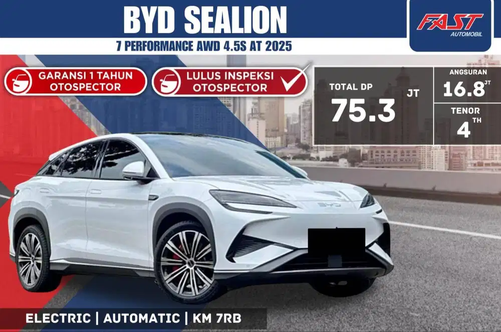 BYD SEALION 7 PERFORMANCE AWD 4.5s AT 2025 LOW KM.7RB & PAJAK PANJANG