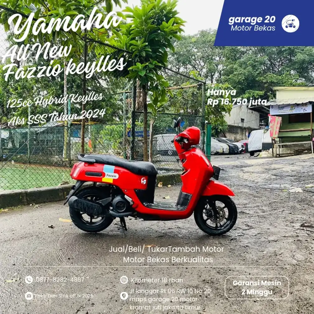 Yamaha All New Fazzio 125cc Keylles Hybrid Bluecore Fi Tahun 2024