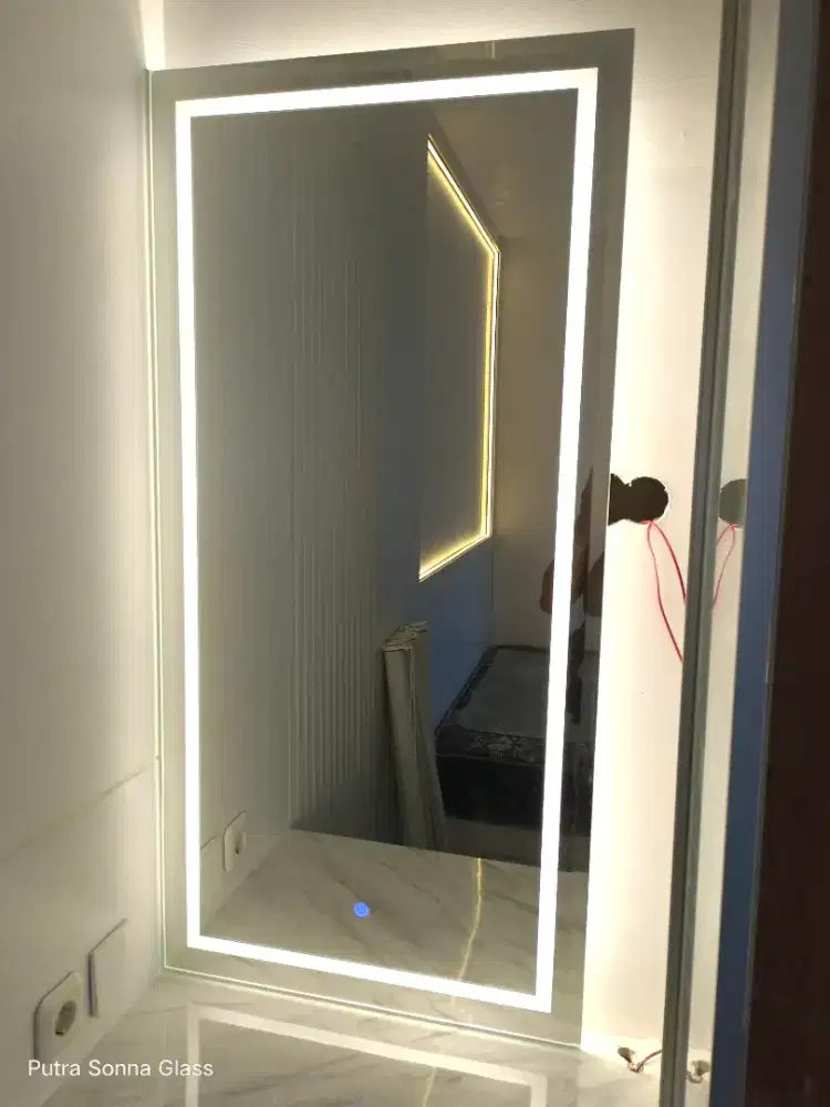 Cermin lampu led saklar sentuh touchscreen