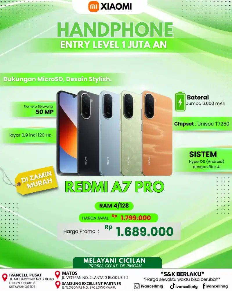 REDMI A7 PRO HP 1JUTAAN YANG UDAH CIAMIK