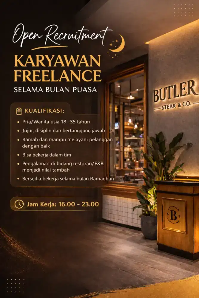 OPEN RECRUITMENT – FREELANCE RAMADHAN