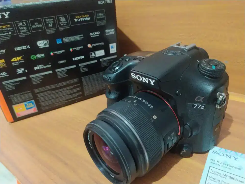 Kamera Sony A77 mark ii 4k wifi murce mantap