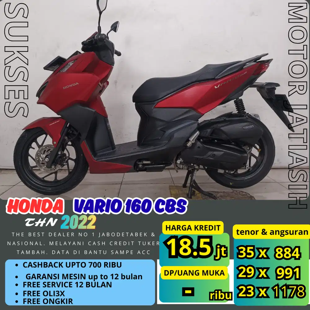 PROMO (SUKSES MOTOR) DP TERMURAH  PASTI ACC HONDA VARIO 160 CBS 2022