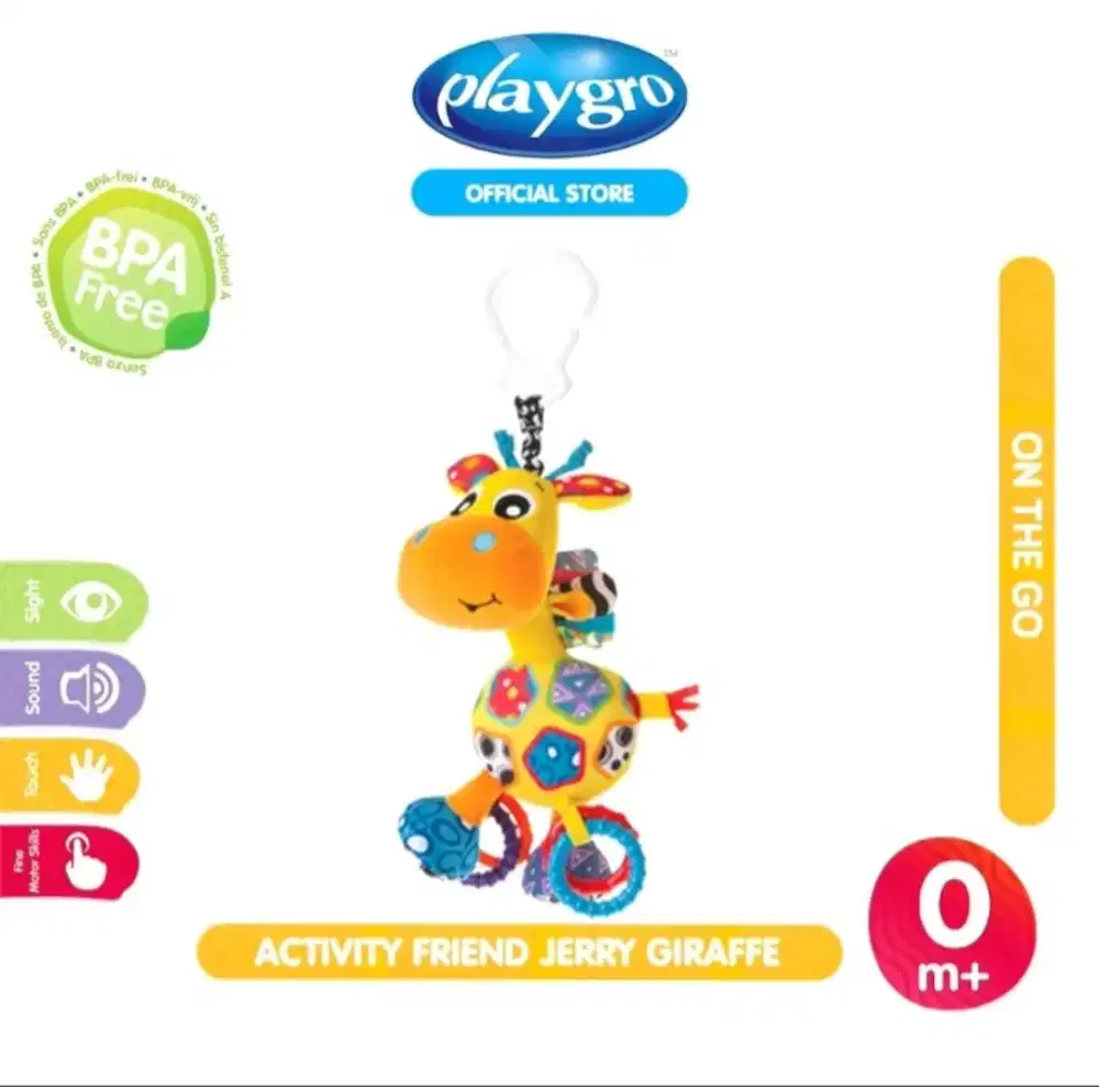 Playgro activity friend Mainan gantungan stroller anak Jerry Giraffe