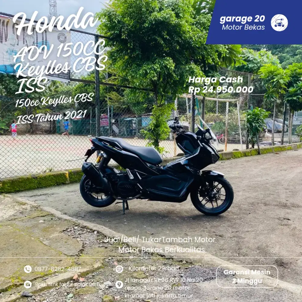 Honda Adv 150cc Keyless CBS ISS Esp Tahun 2021 Pajak Off