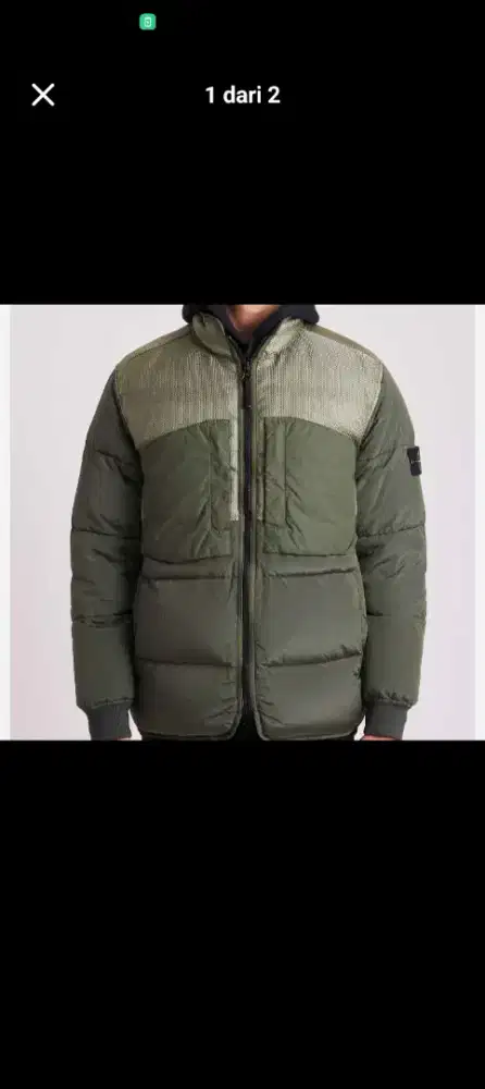 JAKET STONES ISLAND GELEMBUNG ARMY