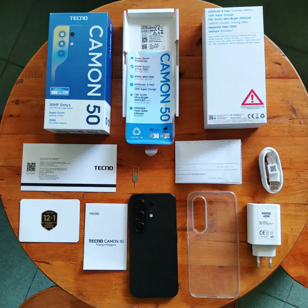 Tecno Camon 50 8/128 Fullset Garansi Panjang