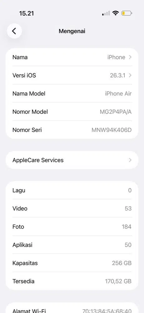 Iphone 17 Air 256Gb Sky Blue ex Ibox