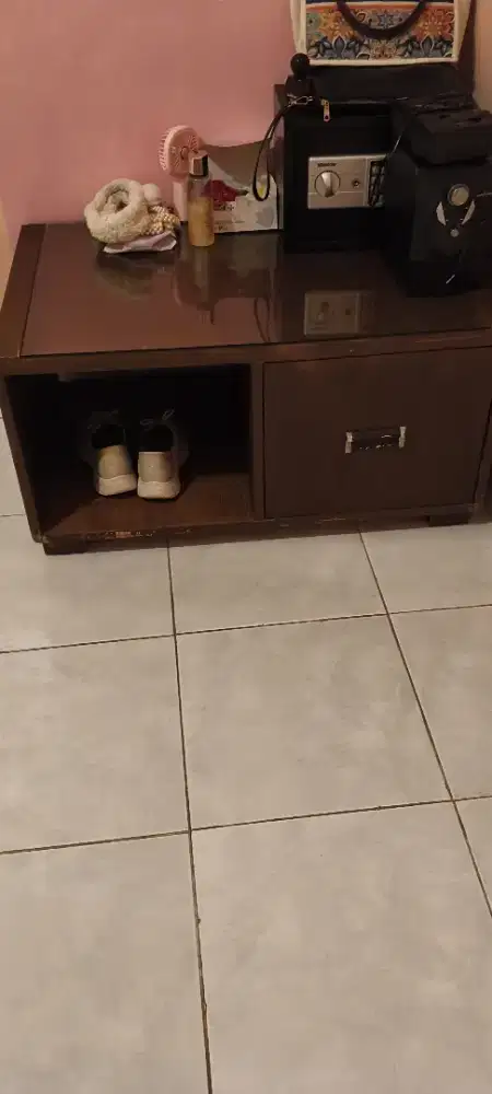 Meja kaca kayu beli 1 gratis 1