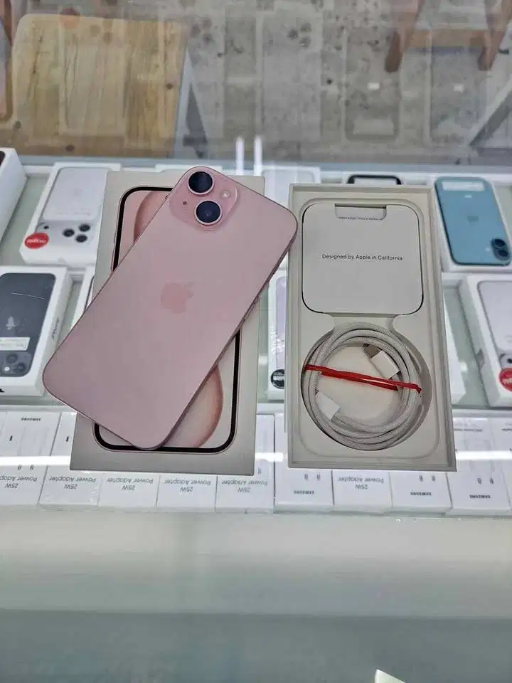 Second IPhone 15 128GB Pink Ex IBOX Mulus Fullset Original