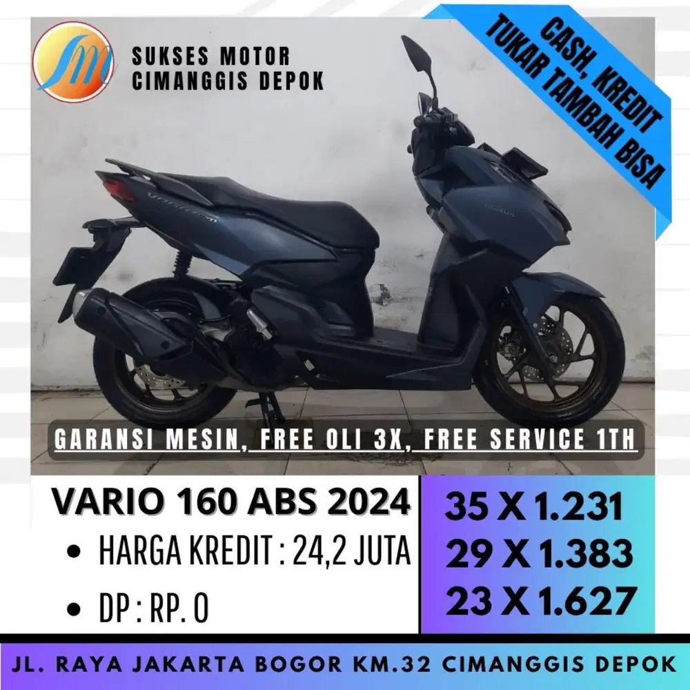 HONDA NEW VARIO 160 ABS 2024 PROMO SUKSES MOTOR DP 0