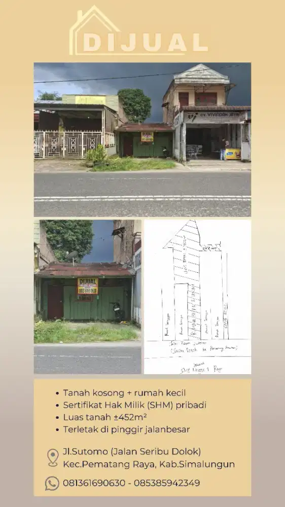 Dijual Tanah & Rumah Raya