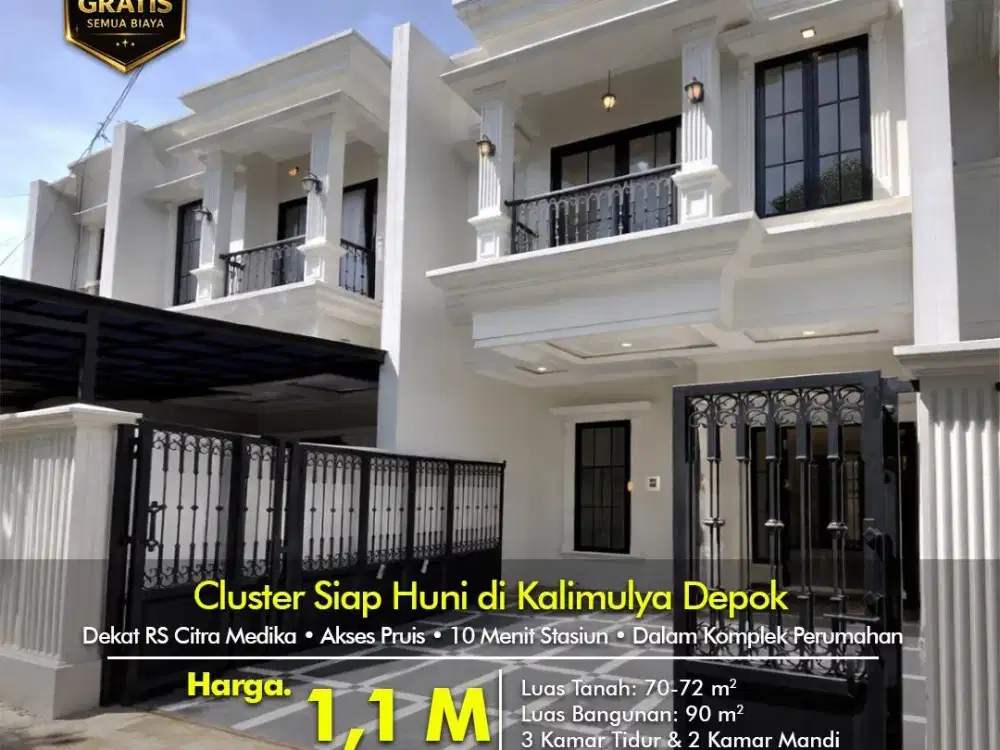 Cluster Ammara Strategis di Kalimulya Depok Harga 1,1 M DP 0%