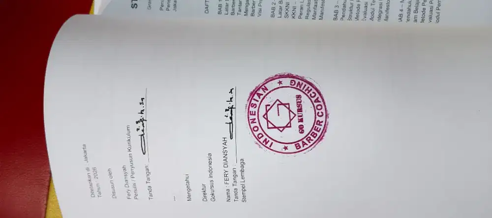 MODUL KURSUS BARBER KURIKULUM BASIC BARBER