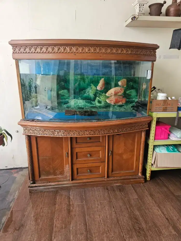Dijual aquarium besar dari kayu