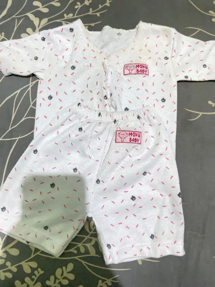 Set newborn motif pink moku baby