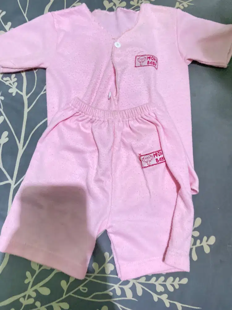 Set newborn pink polos moku baby