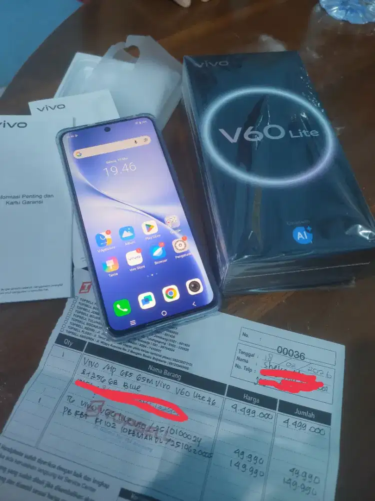 Vivo v60 lite 4g 8gb + 256gb