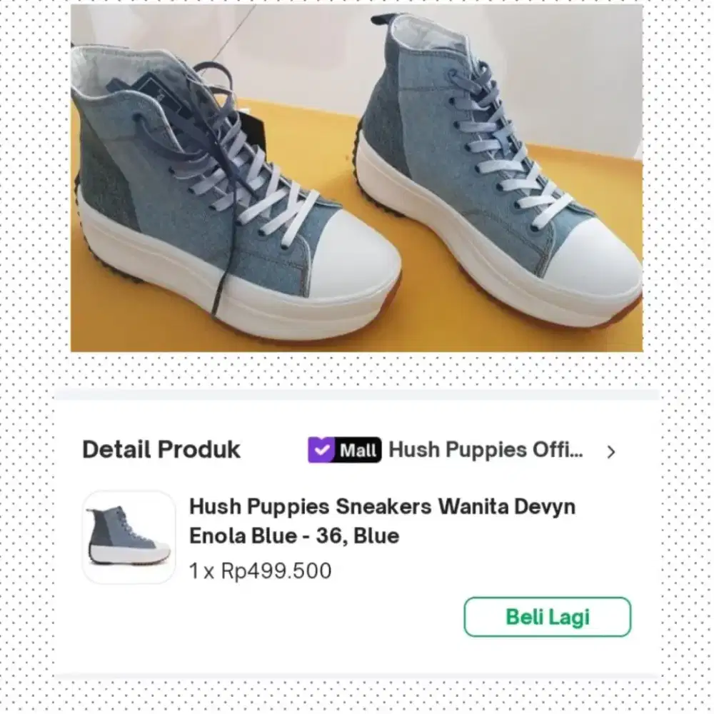 Sepatu ori hush puppies, size 36