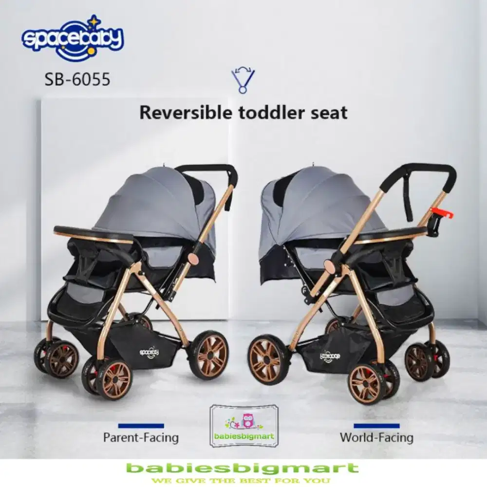 Stroller Baby Space warna abu