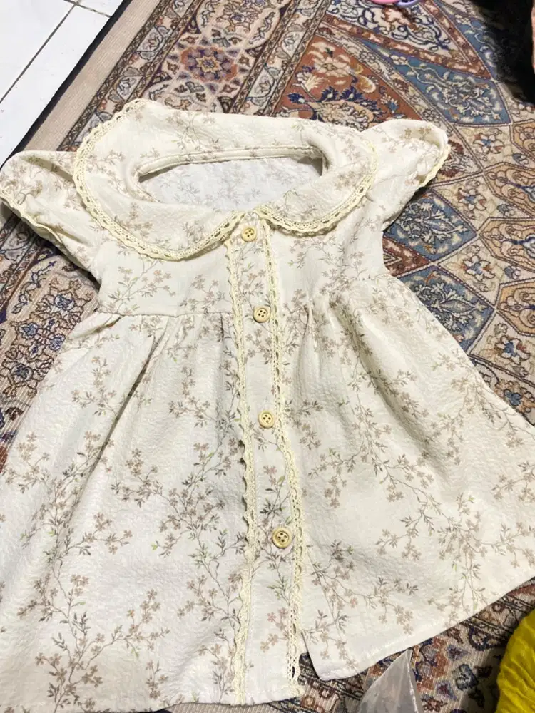 Dress lebaran bayi perempuan size 6-12bulan