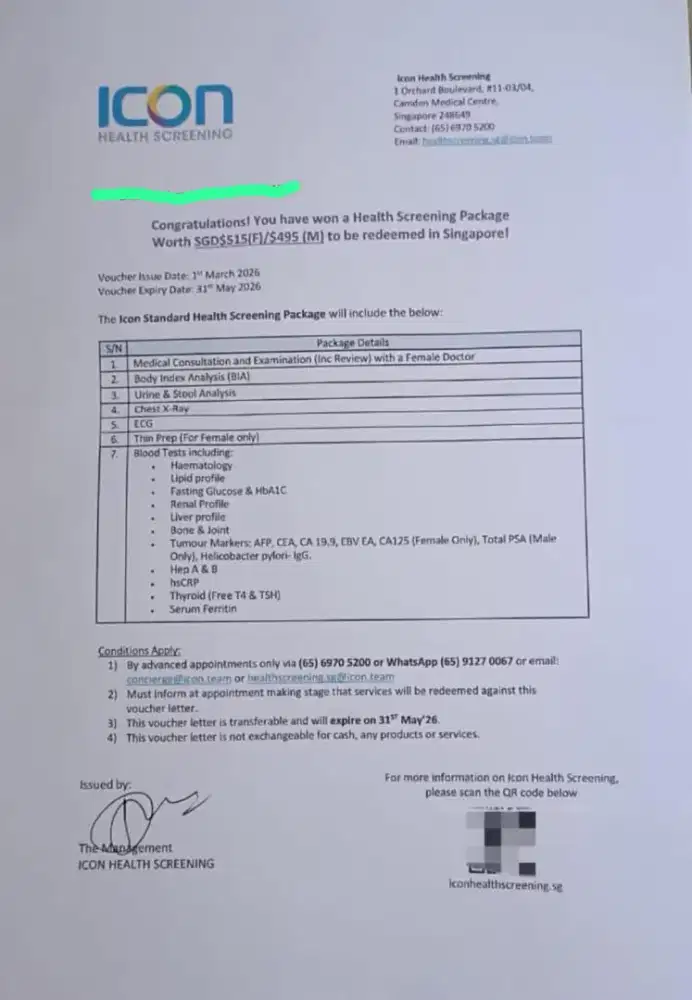 Voucher Medical Check Up