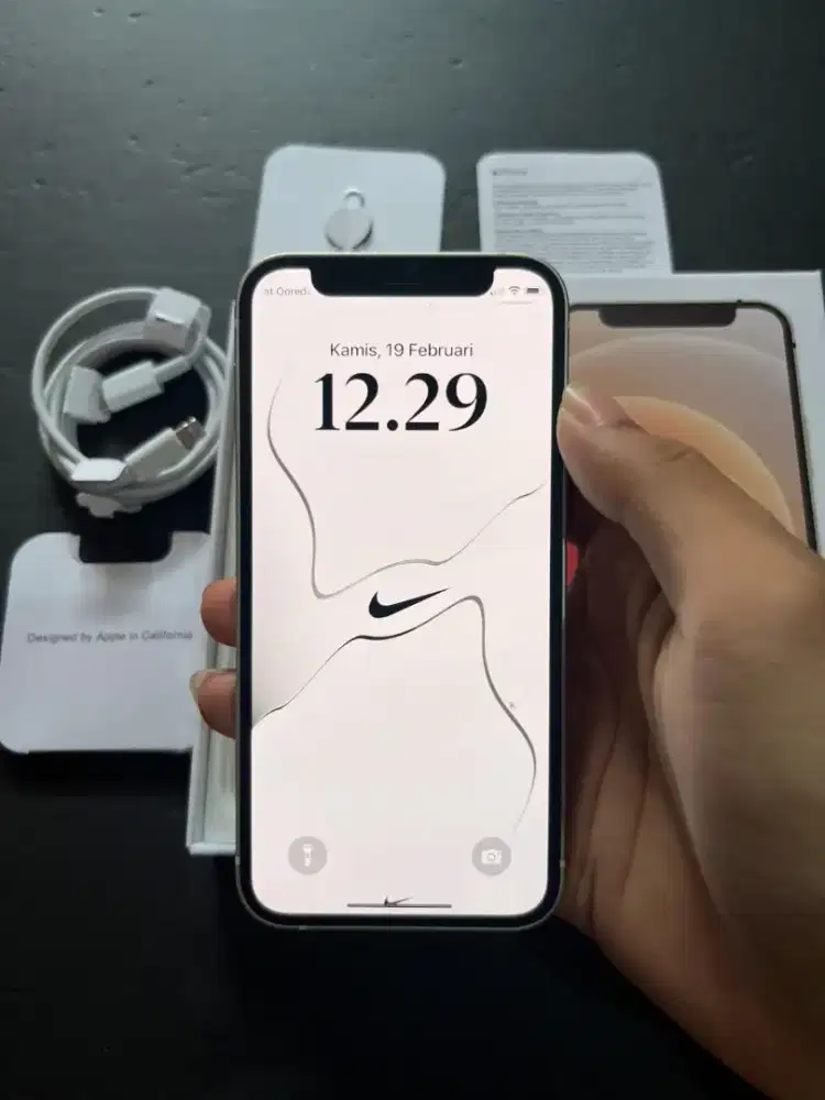 iPhone 12 Mini 64Gb White All Operator, Fullset Mulus Nominus Bh100%