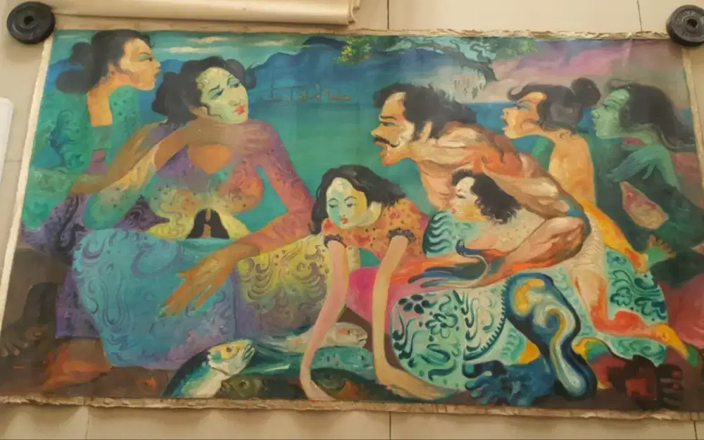 Lukisan Canvas Hendra Gunawan (Bukan Asli)