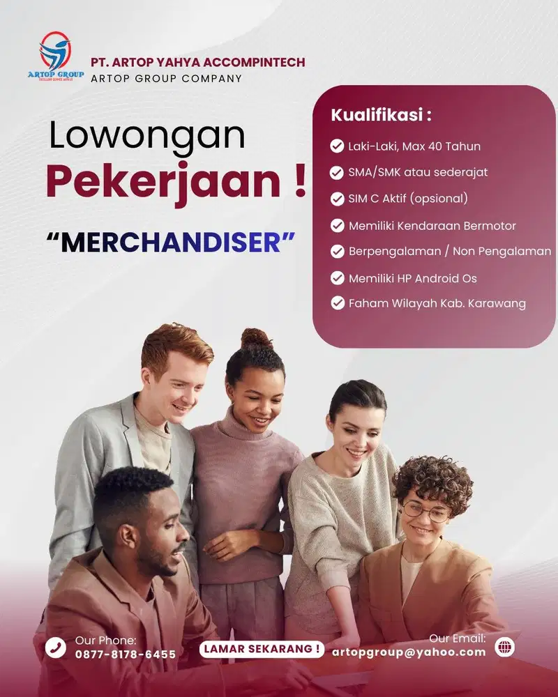LOWONGAN PEKERJAAN TERBARU KARAWANG - POSISI MERCHANDISER