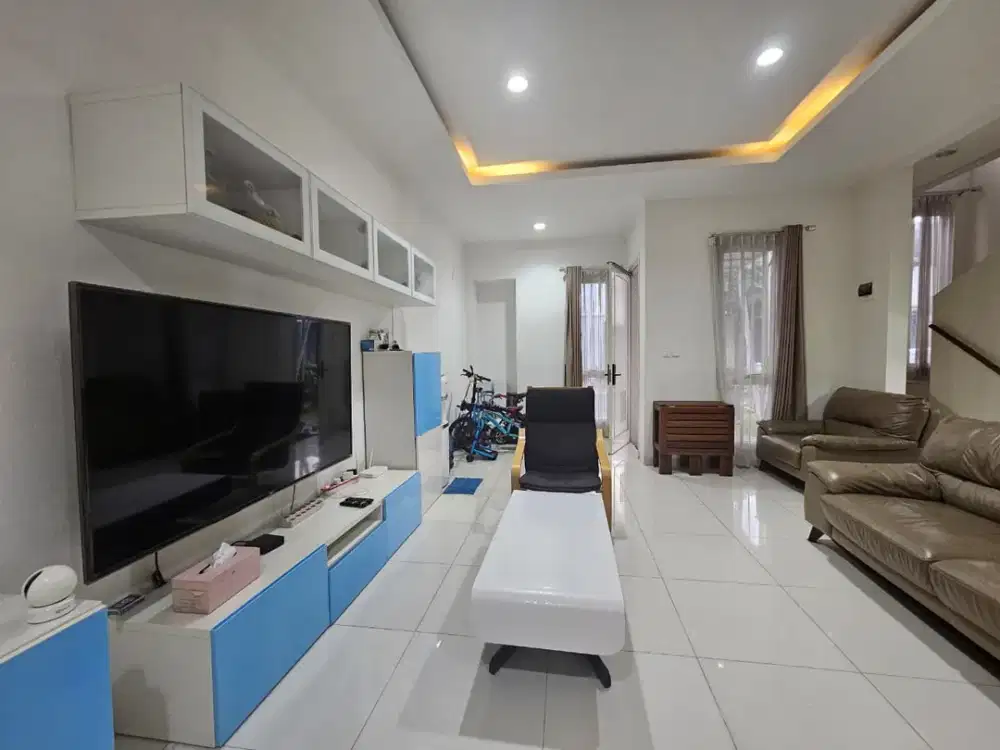 JUAL RUMAH SMART CLUSTER MURAH DI ALAM SUTERA LEORA 2 LANTAI SHM FULLY FURNISHED