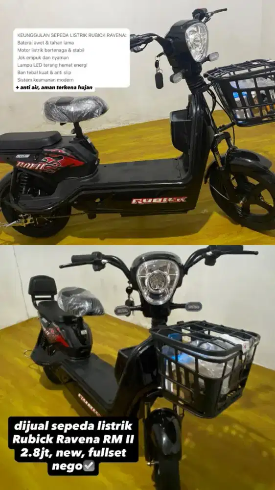 SEPEDA LISTRIK RUBICK RAVENA (NEW)