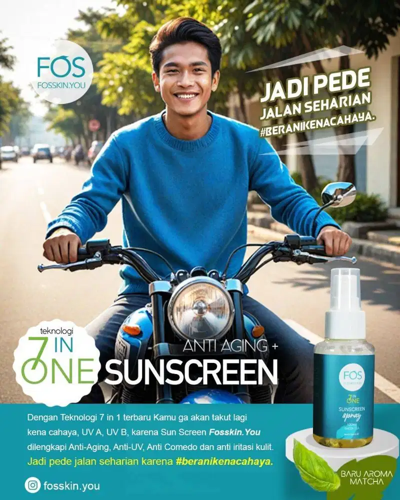 Fosskin Sunscreen Anti Aging Teknologi 7 in One