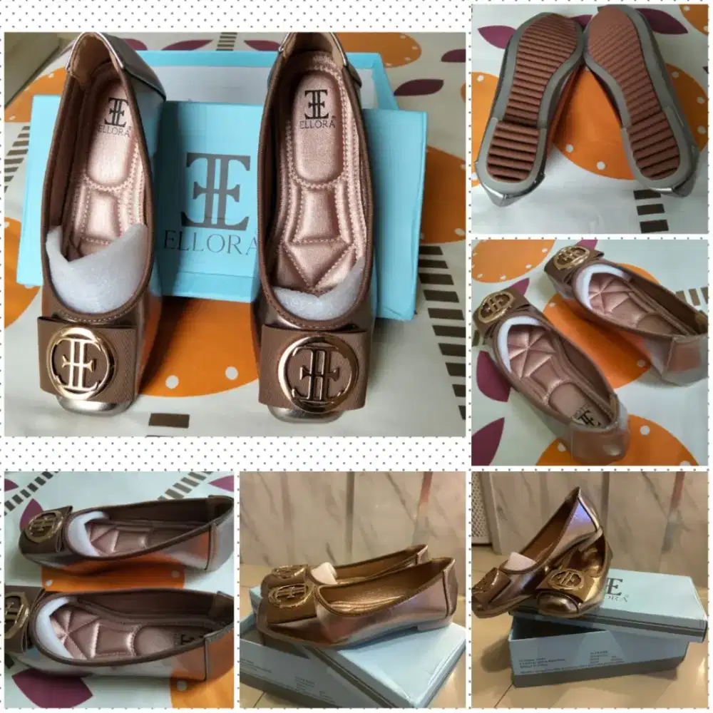 sepatu santai, flat shoes, size 35 warna coffee
