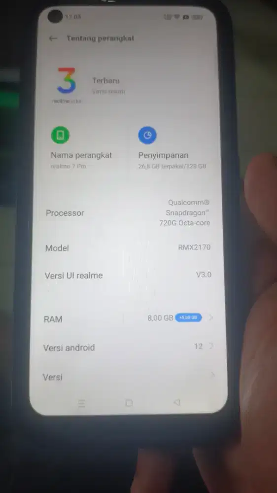 Dijual hp realme 7 pro 8/128