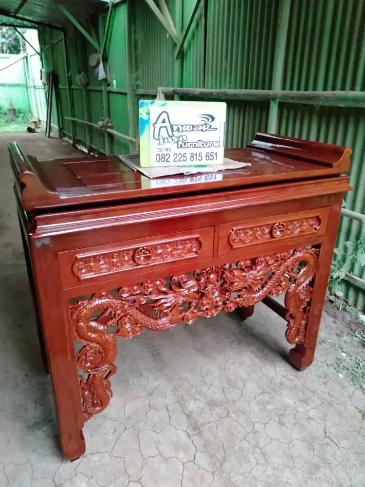 Meja altar China ukir full kayu jati