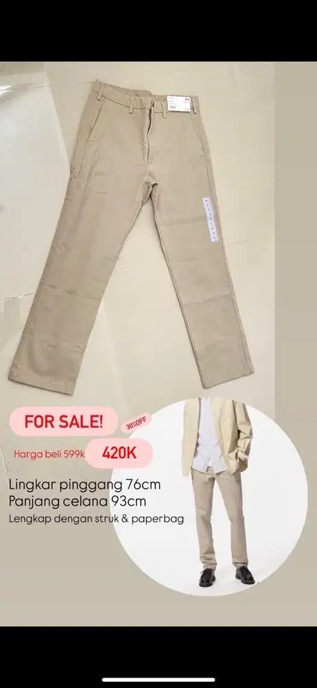 Celana Chino Uniqlo Slim Fit