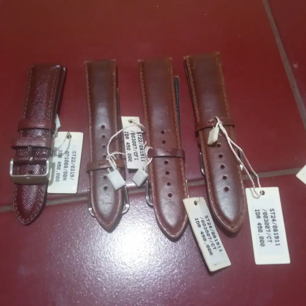 Tali jam tangan kulit dan karet