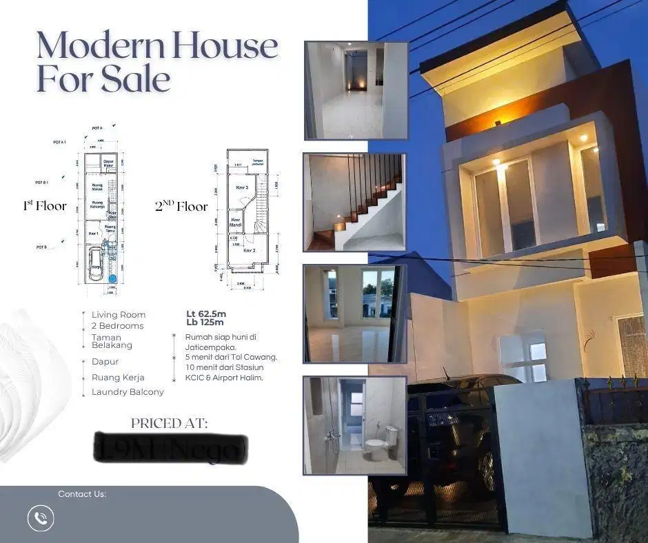 Di Jual Rumah Baru dikomplek Binalindung Pondok gede