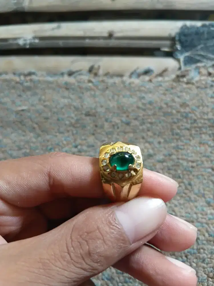Cincin batu zamrud ( Asli )