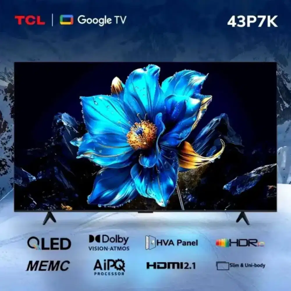 TCL QLED 43 Inch P7K - 4K Quantum Dot UHD TV - HVA PANEL SCREEN - HDR